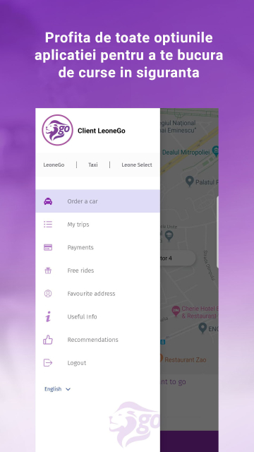 LeoneGo - Aplicatie Mobile iOS & Android Ridesharing